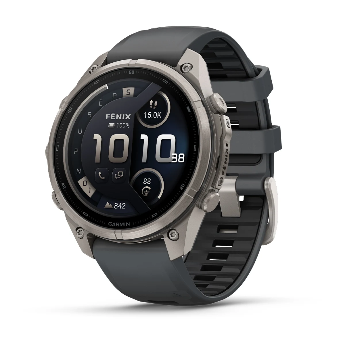 Pametni sat GARMIN fenix 9 Pro inReach 47mm Titanium Graphite/Black (crna), 010-04336-21-0