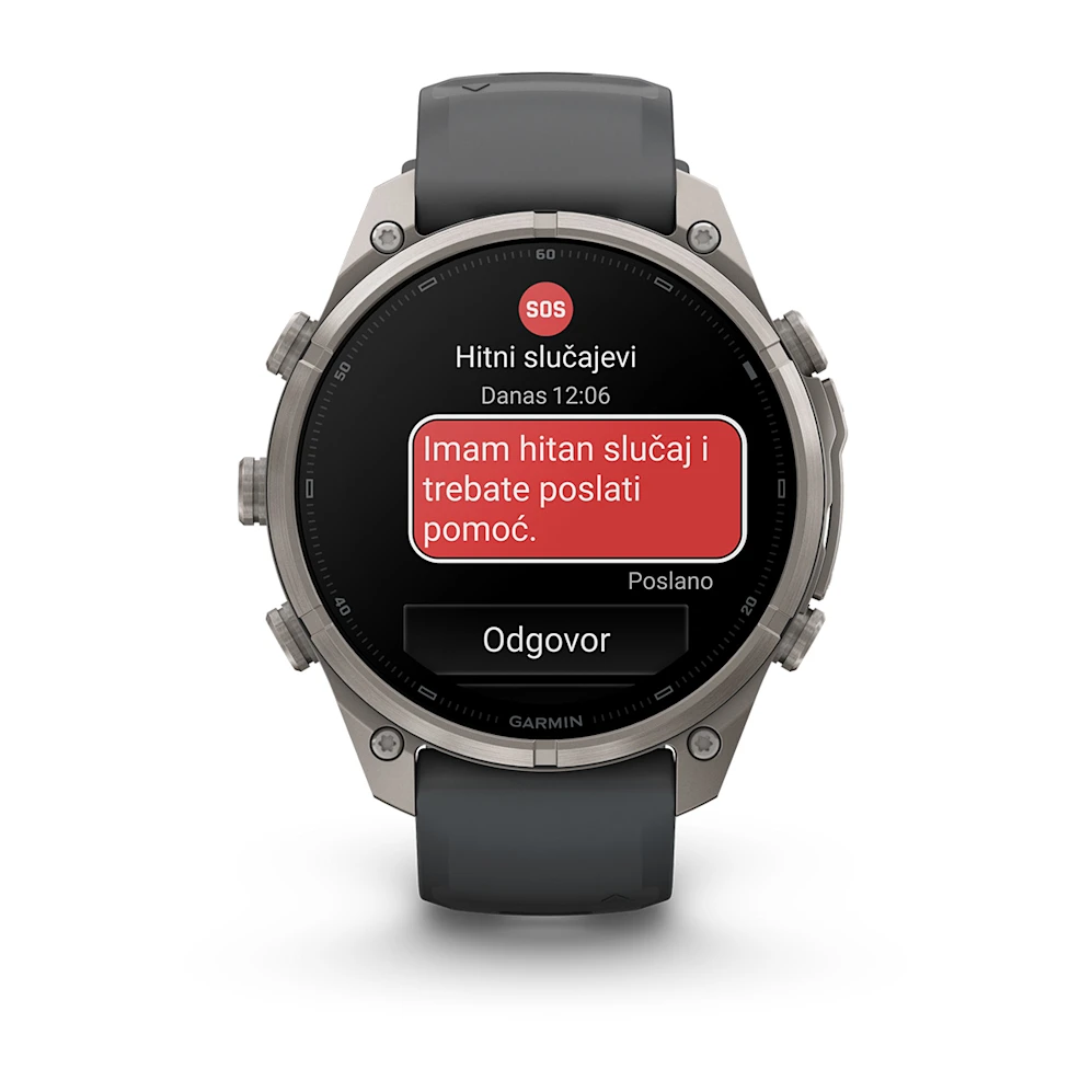 Pametni sat GARMIN fenix 9 Pro inReach 47mm Titanium Graphite/Black (crna), 010-04336-21-6