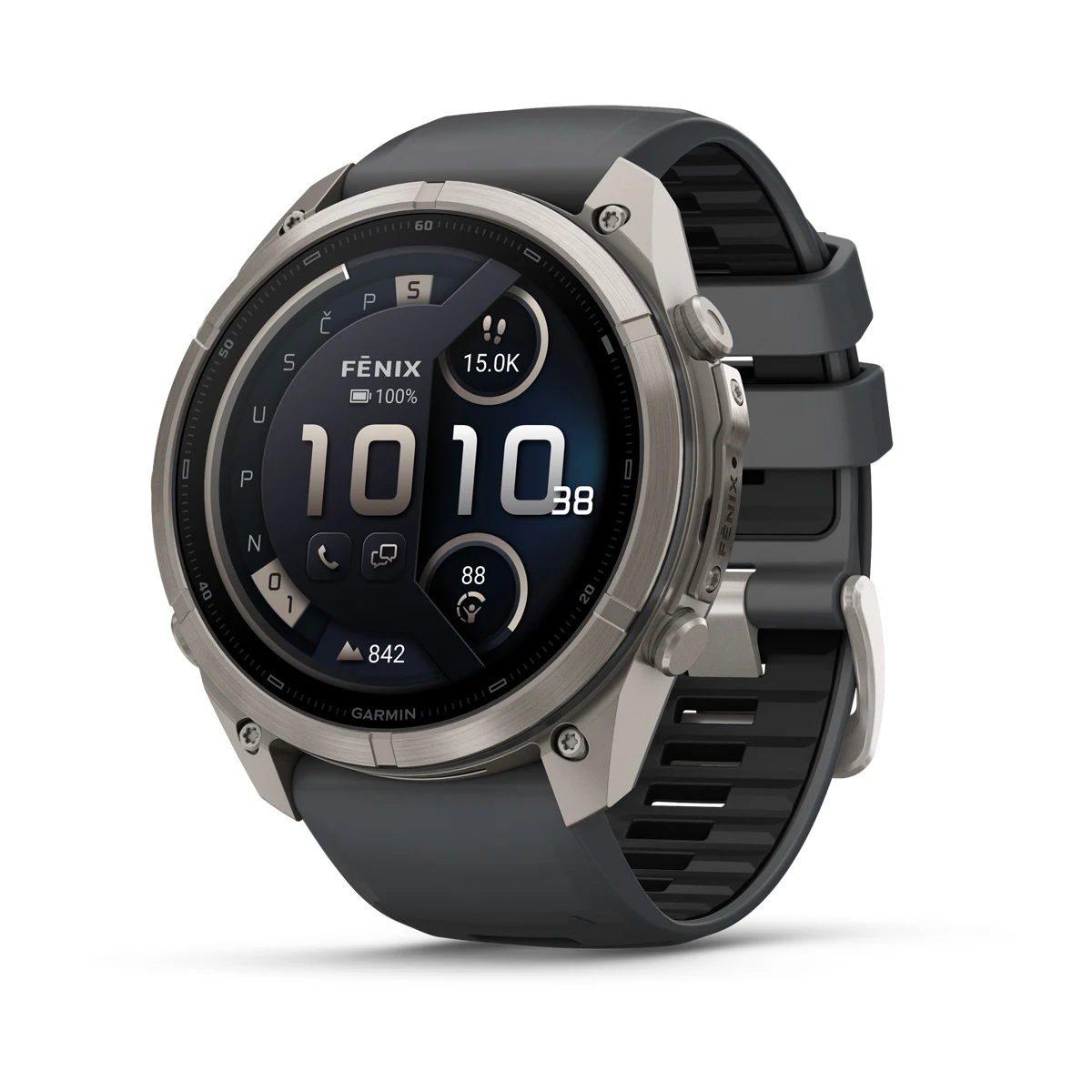 Pametni sat GARMIN fenix 9 Pro inReach 51mm Titanium Graphite/Black (crna), 010-04337-21 Pametni sat GARMIN fenix 9 Pro inReach 51mm Titanium Graphite/Black (crna), 010-04337-21