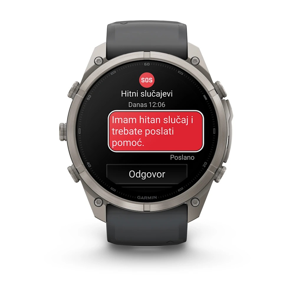 Pametni sat GARMIN fenix 9 Pro inReach 51mm Titanium Graphite/Black (crna), 010-04337-21-7