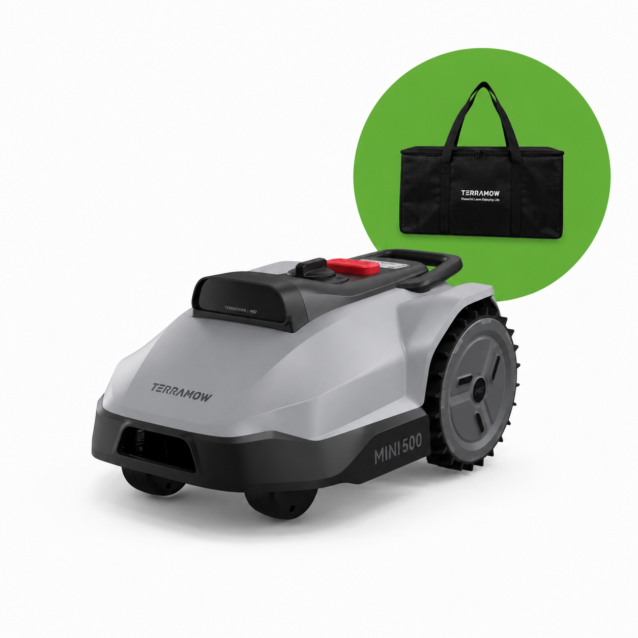 Robotska kosilica TERRAMOW Mini 500 (do 500 m², AI Vision, bez žice, IPX6) + poklon torba
