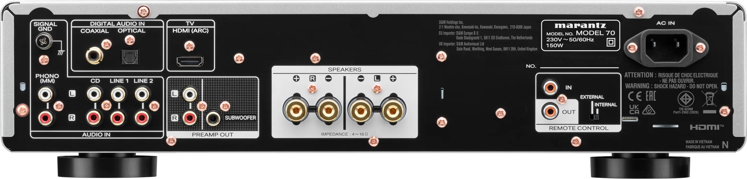 Integrirano stereo pojačalo Marantz MODEL 70 silvergold-3
