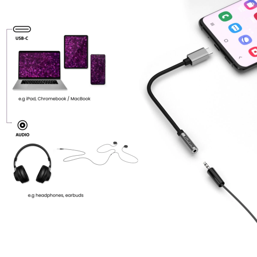 USB-C na AUX adapter MARMITEK Connect USB C > Audio-2