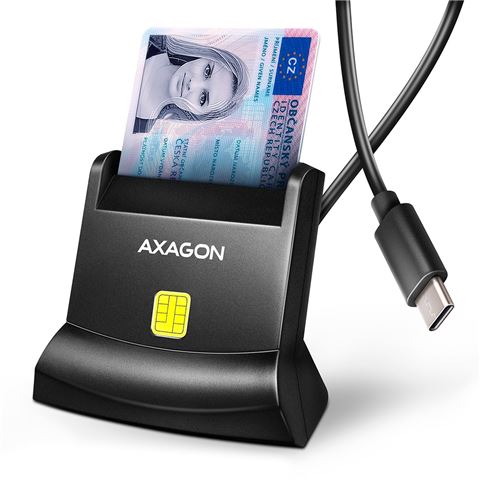 MEM CR Axagon USB-C Smart Card StandReader, CRE-SM4NC-0