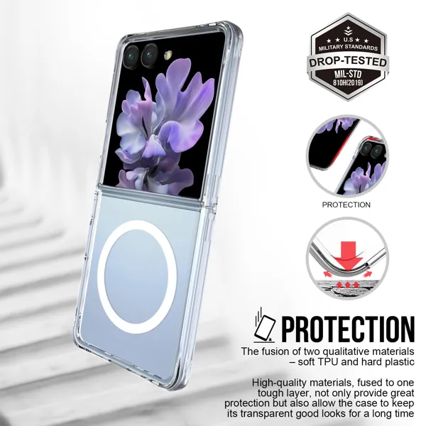 MM TPU SAM GALAXY Z FLIP 8 DROP-PROOF PURE MAGSAFE Clear-2