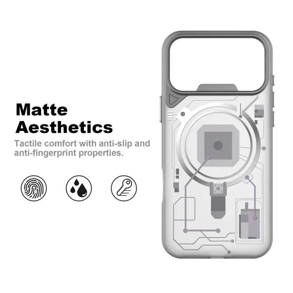 MM TPU IPHONE 18 PRO/17 PRO - DROP-PROOF MAX TRANSP.Magsafe METAL FRAME-4