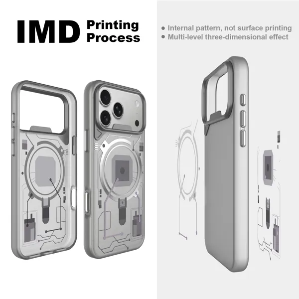 MM TPU IPHONE 18 PRO/17 PRO - DROP-PROOF MAX TRANSP.Magsafe METAL FRAME-2