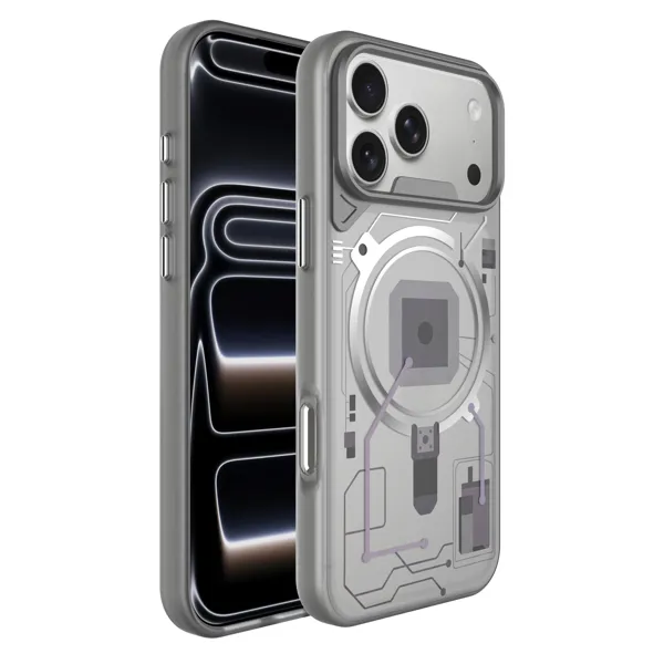 MM TPU IPHONE 18 PRO MAX/17 PRO MAX DROP-PROOF MAX TRANSP.Magsafe METAL FRAME-3
