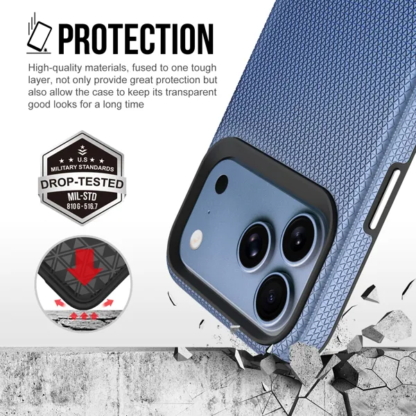 MM TPU IPHONE 18 PRO/17 PRO - DROP-PROOF HARD DOUBLE Blue-2