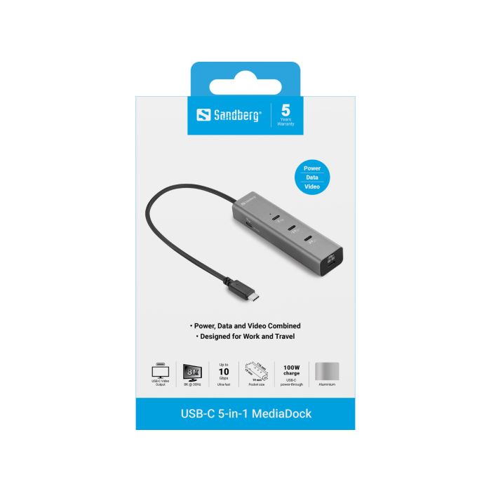 Sandberg USB-C 5-in-1 MediaDock-2