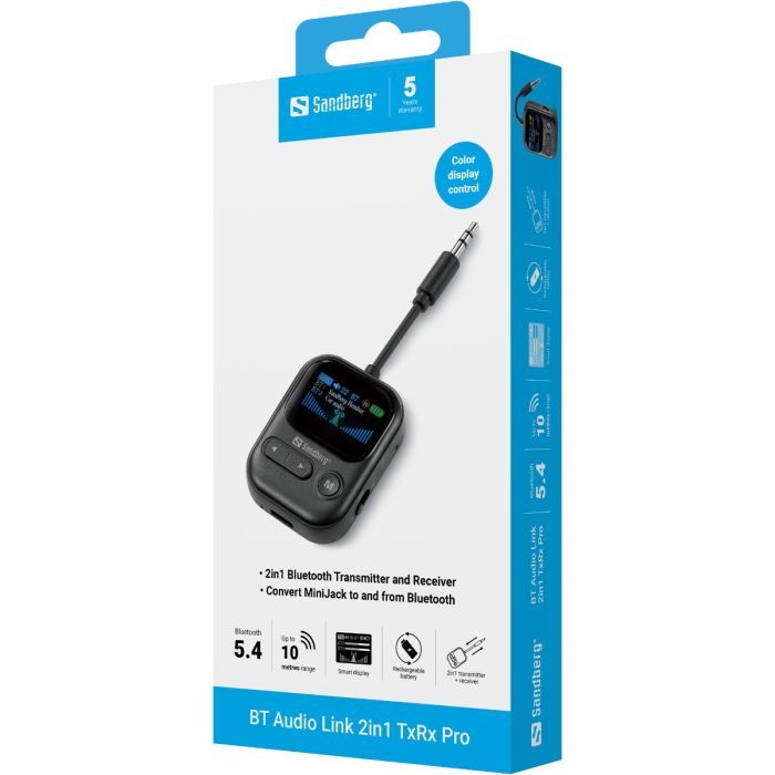 Sandberg BT Audio Link 2-in-1 TxRx Pro-5