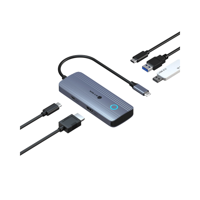 IcyBox IB-DK4081-SO Travel Docking USB-C Docking Station