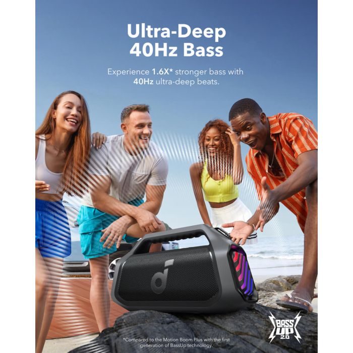 Anker Soundcore BOOM 2 Plus BT 6.0 Portable Bluetooth Speaker, Black-1