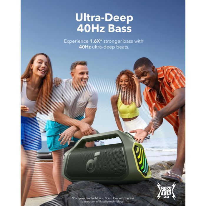 Anker Soundcore BOOM 2 Plus BT 6.0 Portable Bluetooth Speaker, Green-1