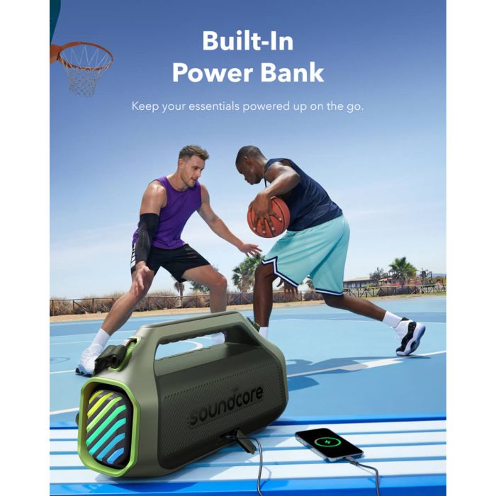 Anker Soundcore BOOM 2 Plus BT 6.0 Portable Bluetooth Speaker, Green-6