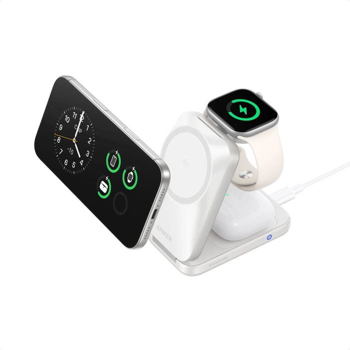 Anker Prime 3-in-1 Wireless Charging Station, White-1