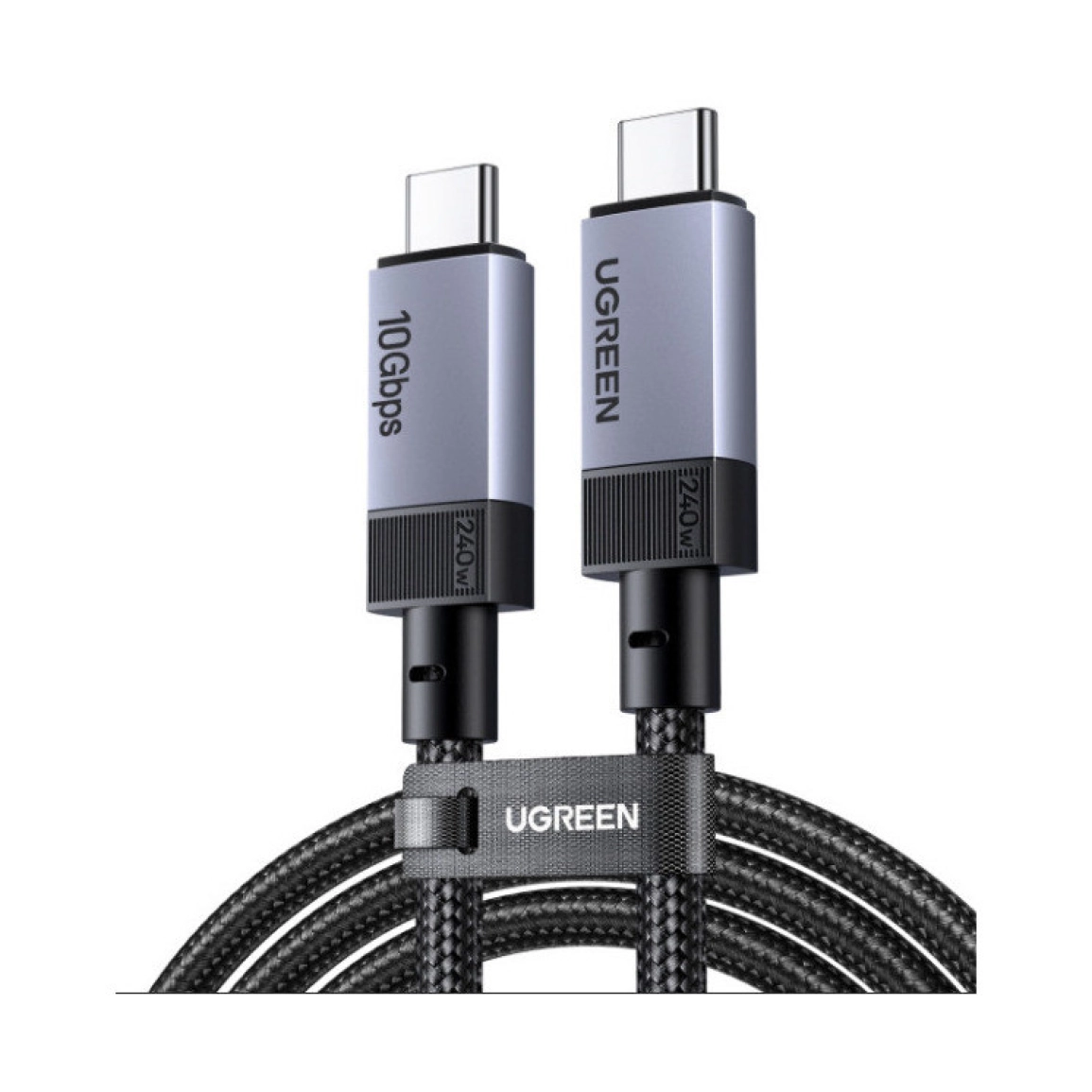 UGREEN kabel, USB C 3.2 Gen 2 (M) na USB C 3.2 Gen 2 (M), 4K@60Hz, pleteni, 2m, crni