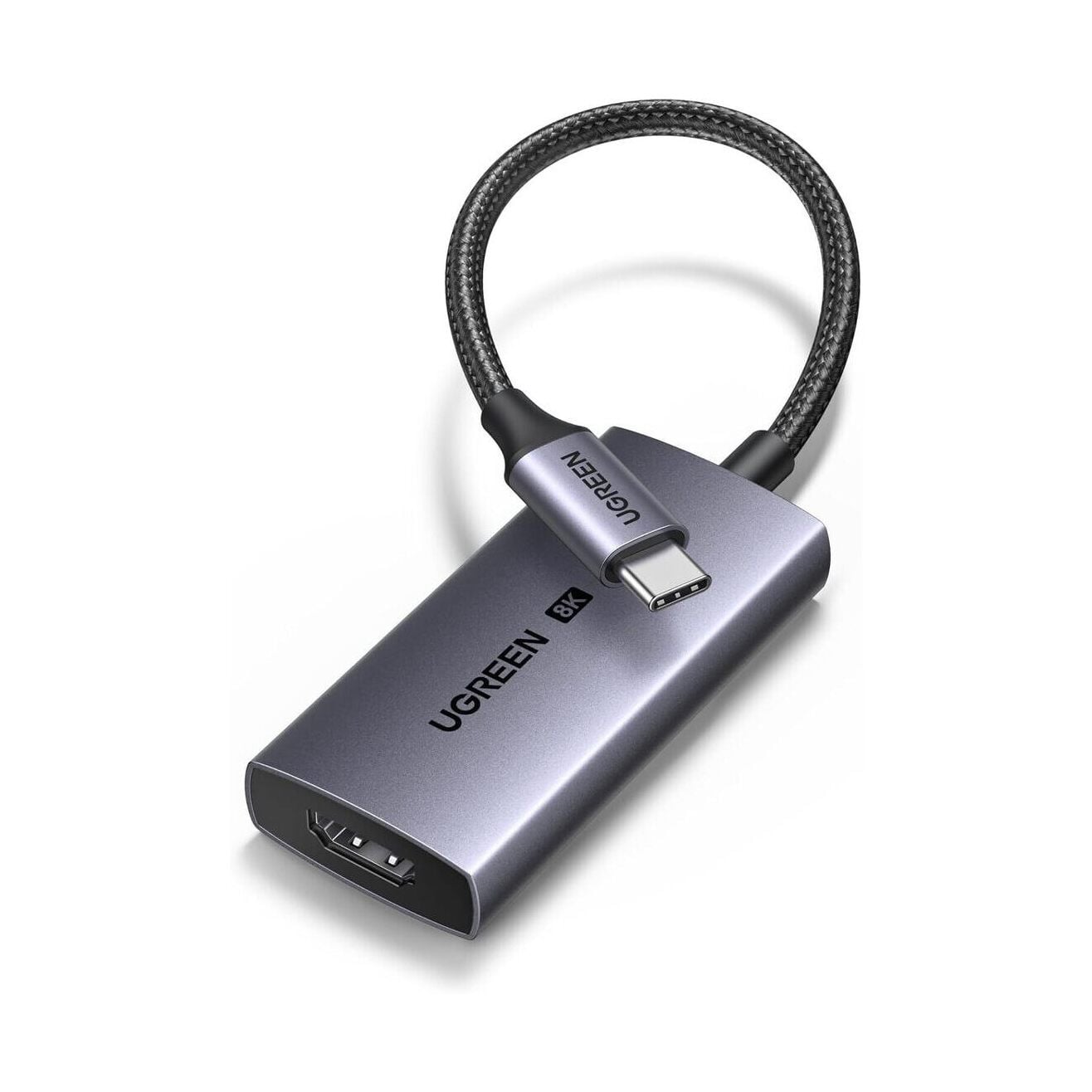 Kabel UGREEN CM491, USB C (M) na HDMI (Ž), 8K@60Hz, pleteni, 0.15m, crni-0