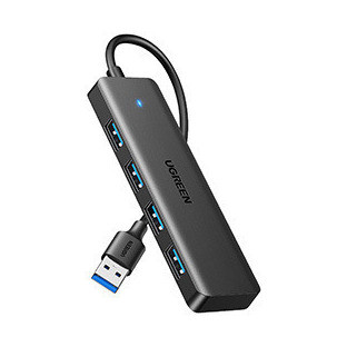 USB-C hub UGREEN CM219 (4 x USB-A 3.2 Gen 1, do 5 Gb/s, kabel 1 m, crna boja)