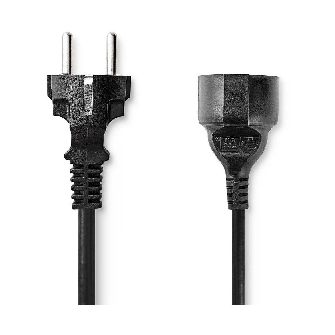Produžni strujni kabel NEDIS CEGL10200BK20 (šuko utikač i utičnica, 3 x 0,75 mm², 2 m, crna boja)