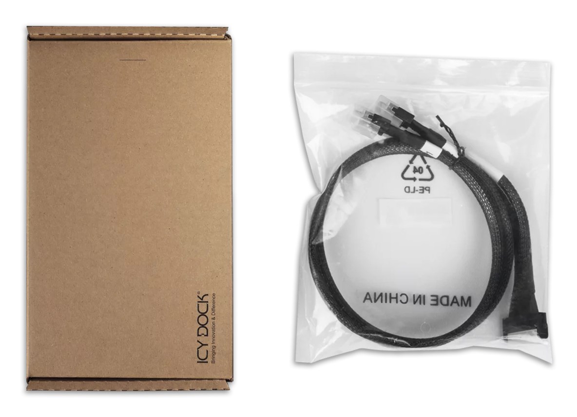 Kabel ICY DOCK MB310L-B (MCIO 8i na 2x SlimSAS 4i, 0,5 m, crni)-3