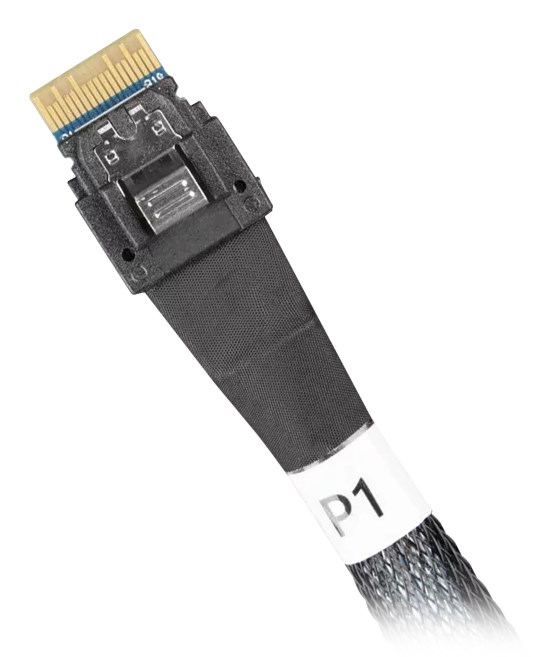 Kabel ICY DOCK MB310L-B (MCIO 8i na 2x SlimSAS 4i, 0,5 m, crni)-2