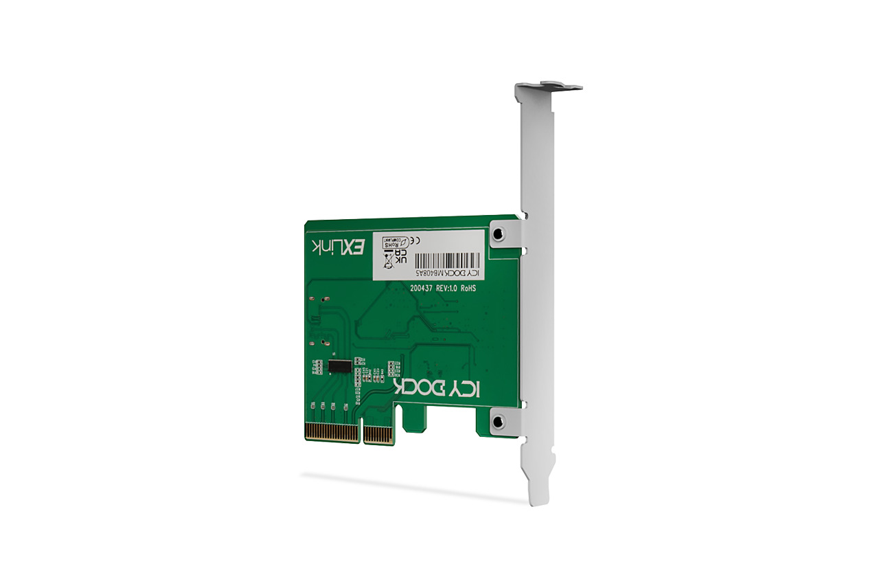 IcyDock MCIO 4i to PCle 5.0 x4 PCle Adapter with Redriver-2