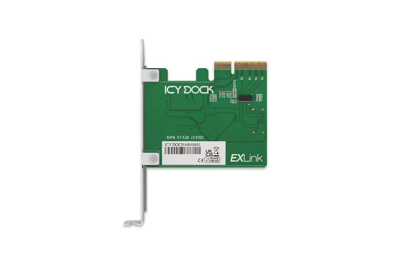 IcyDock MCIO 4i to PCle 5.0 x4 PCle Adapter with Redriver-7