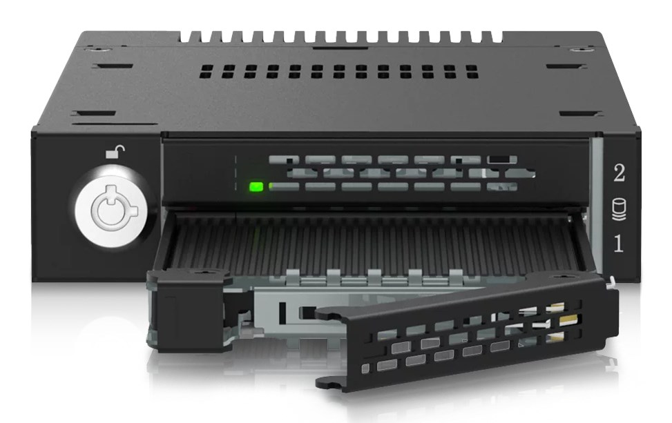 Kućište ICY DOCK ToughArmor MB834MK-B V2 za 2x M.2 NVMe SSD (PCIe 4.0, crna boja)-1
