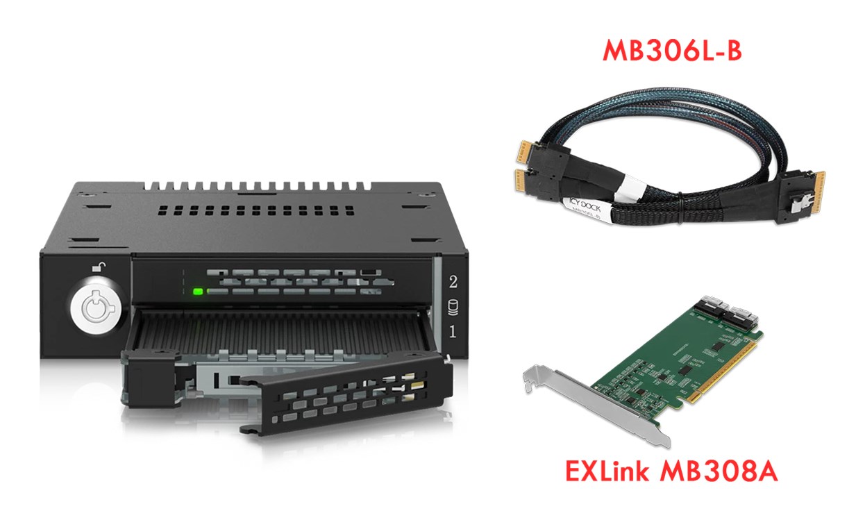 Kućište ICY DOCK ToughArmor MB834MK-B V2 za 2x M.2 NVMe SSD (PCIe 4.0, crna boja)-7