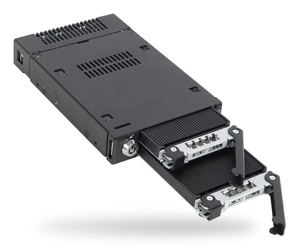 Kućište ICY DOCK ToughArmor MB834MK-B V2 za 2x M.2 NVMe SSD (PCIe 4.0, crna boja)-5