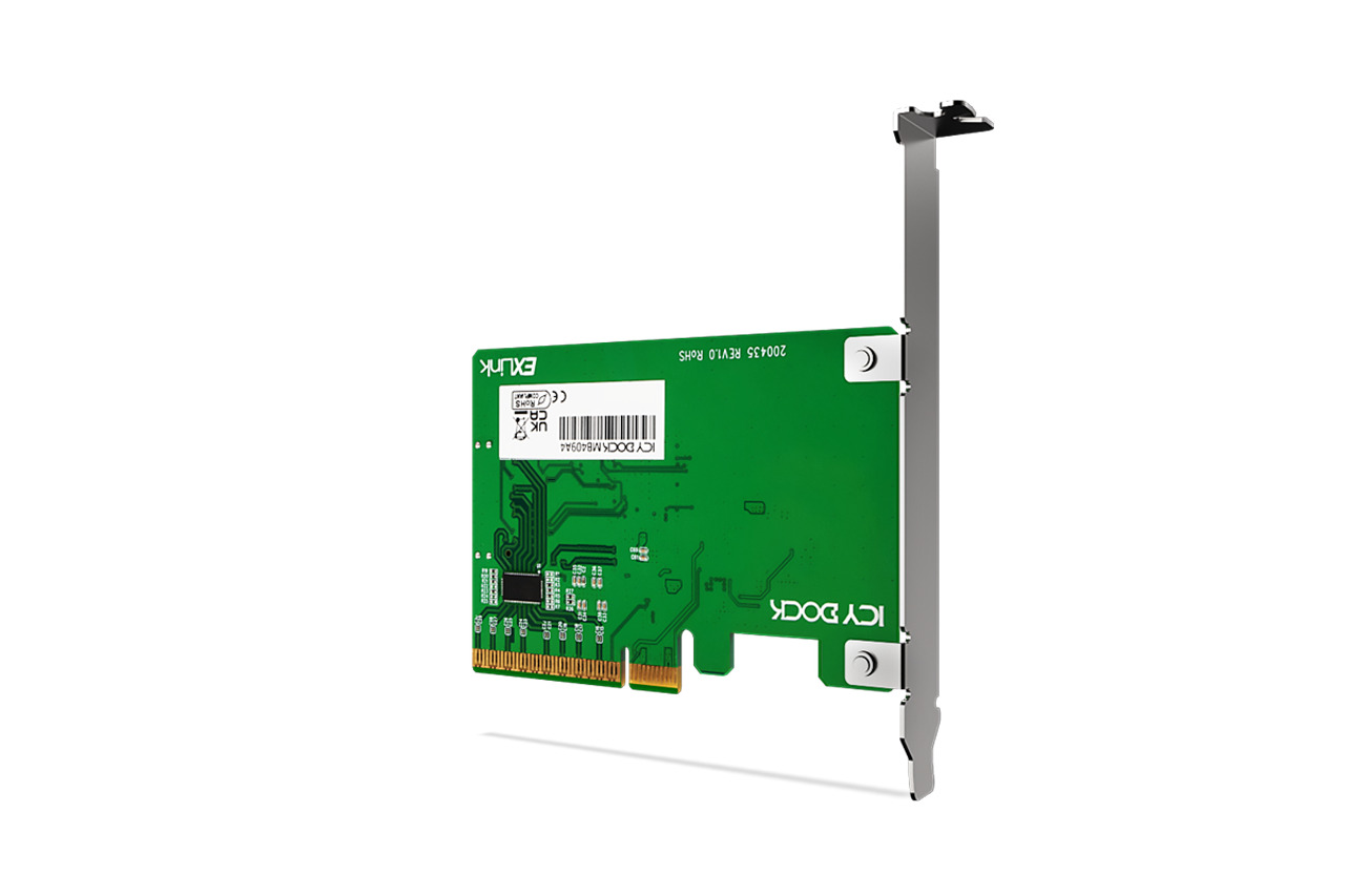 IcyDock slimSAS 8i to PCle 4.0 x8 PCle Adapter with Reciver-4