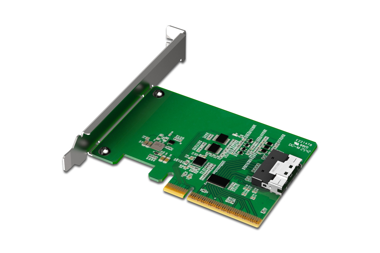 IcyDock slimSAS 8i to PCle 4.0 x8 PCle Adapter with Reciver-1