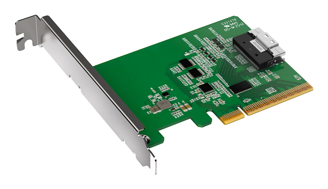 IcyDock slimSAS 8i to PCle 4.0 x8 PCle Adapter with Reciver-0
