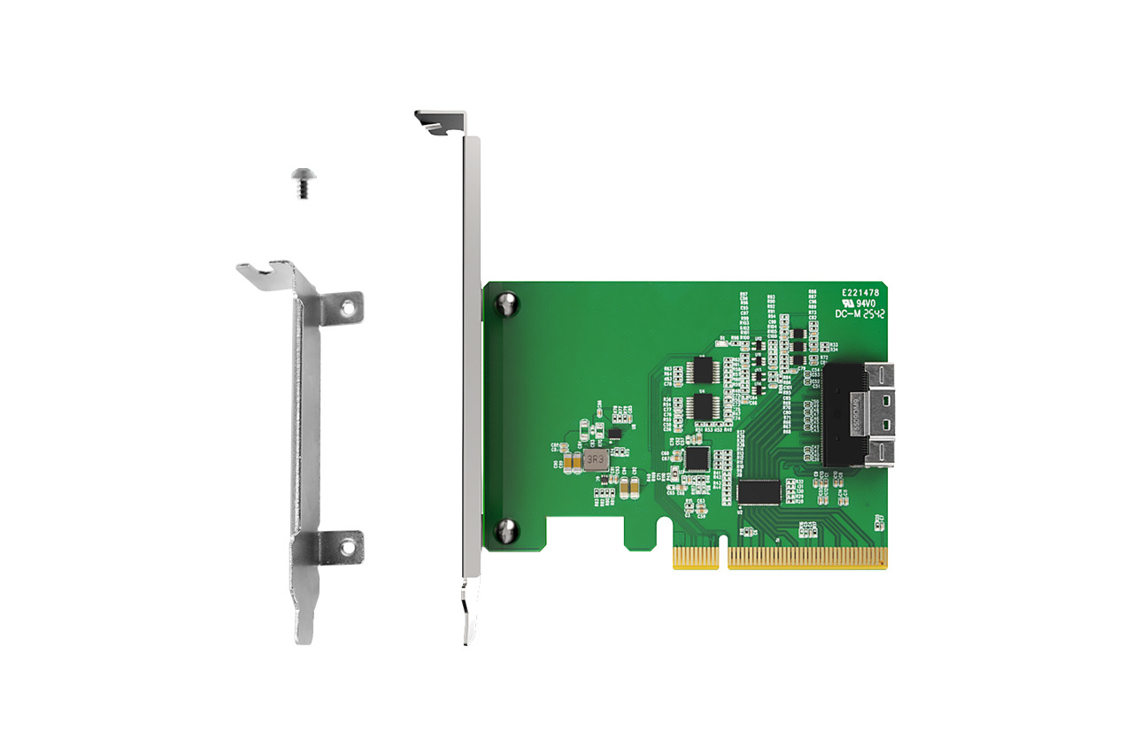 IcyDock slimSAS 8i to PCle 4.0 x8 PCle Adapter with Reciver-2