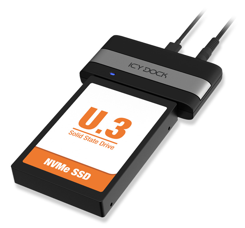 Adapter IcyDock USB4 to 15mm U.2/U.3 SSD External Adapter