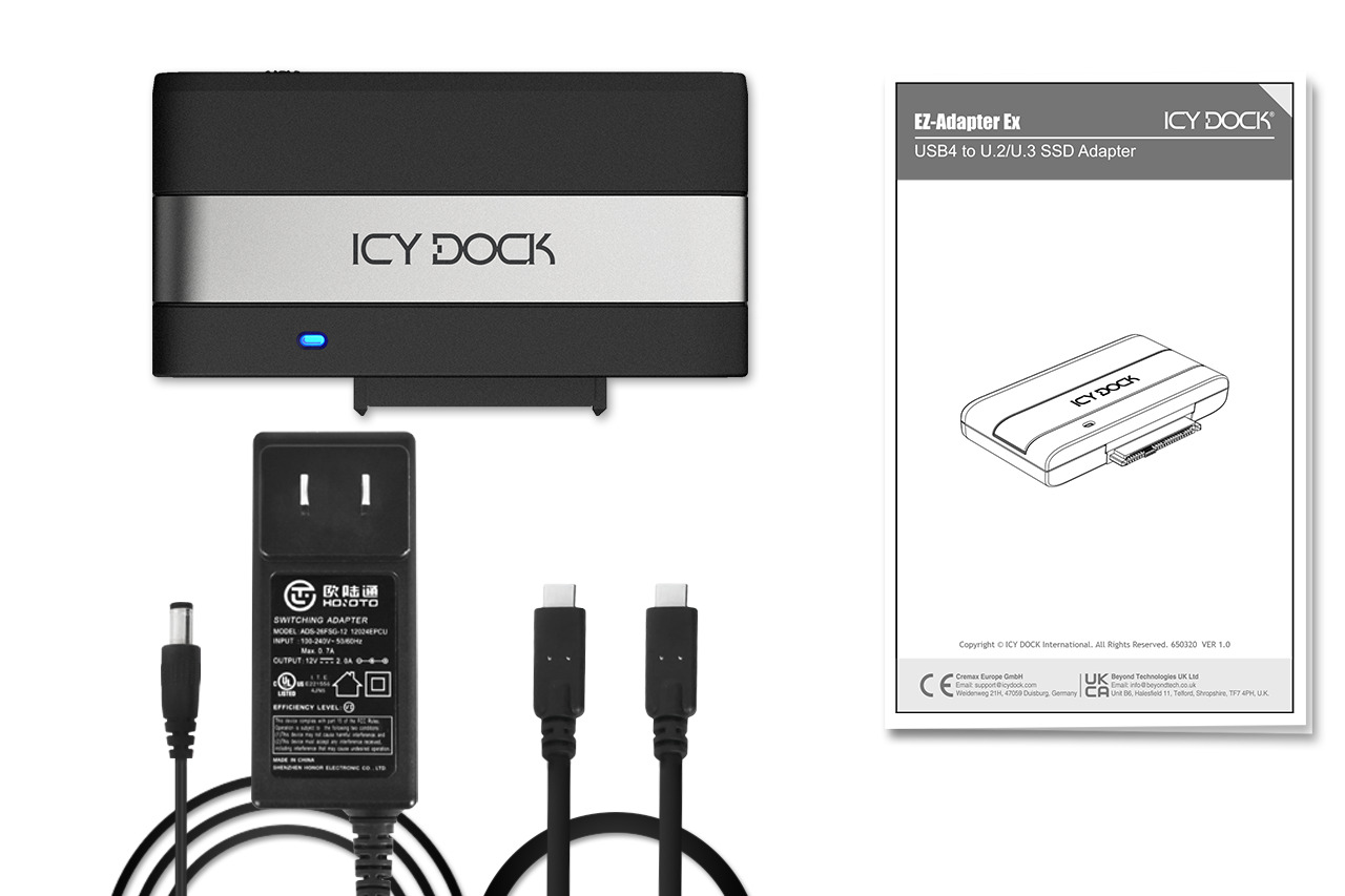 Adapter IcyDock USB4 to 15mm U.2/U.3 SSD External Adapter-6