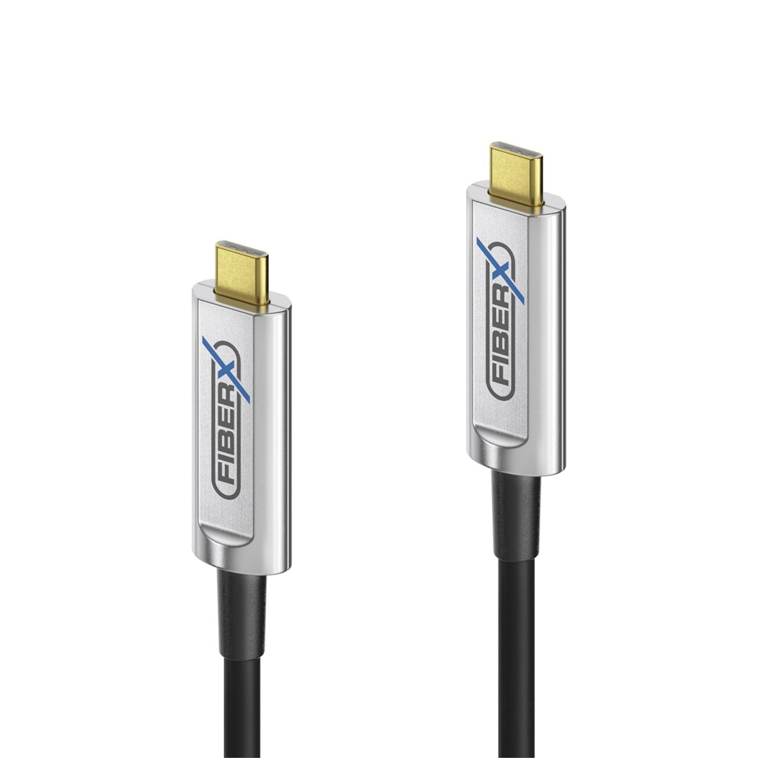 FiberX FX-I600-015 USB cable USB 3.2 Gen 1 (3.1 Gen 1) 15 m USB C 10 Gbit/s 4.5 W Black, Silver