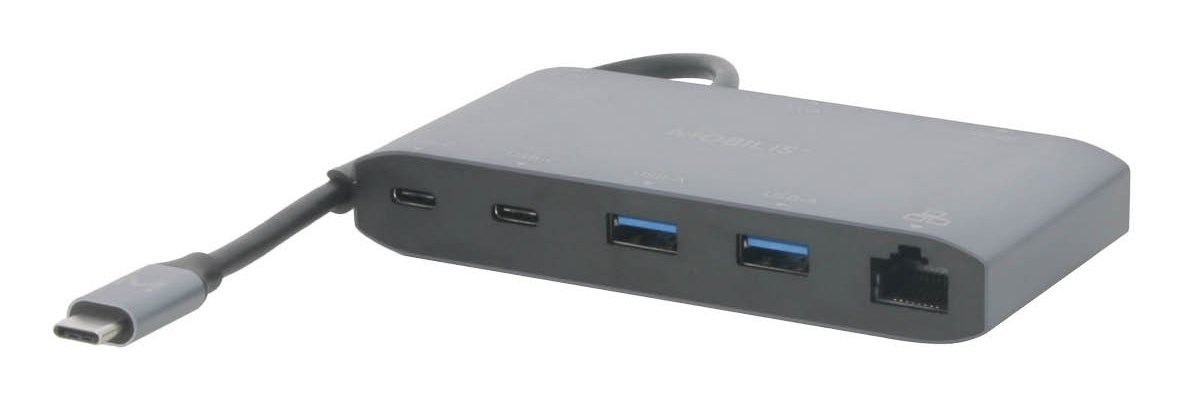 Docking stanica MOBILIS Energia Dock (USB-C, 8-u-1, 100 W PD, HDMI, RJ45, VGA)-0
