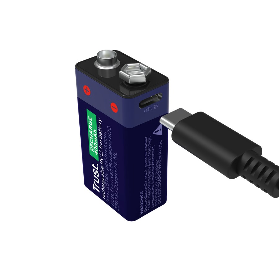 Punjiva baterija TRUST USB-C 9V (Li-ion, USB-C punjenje)-3