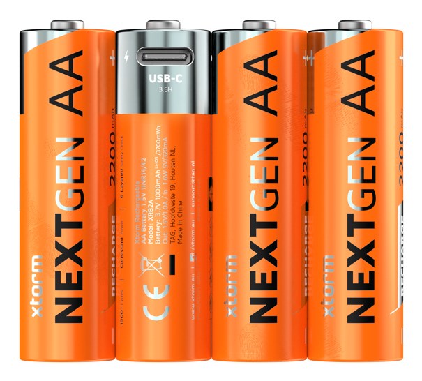 Punjiva baterija XTORM XNG2AB4 AA (2200mAh, USB-C, 4 kom)