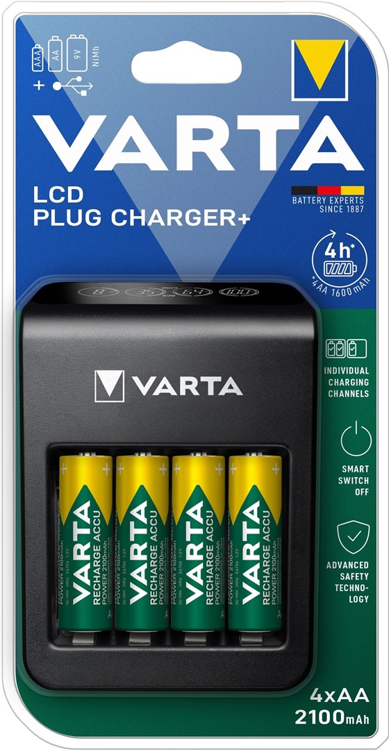 Punjač baterija VARTA 57687 LCD Plug Charger+ (AA/AAA/9V, USB izlaz)-7