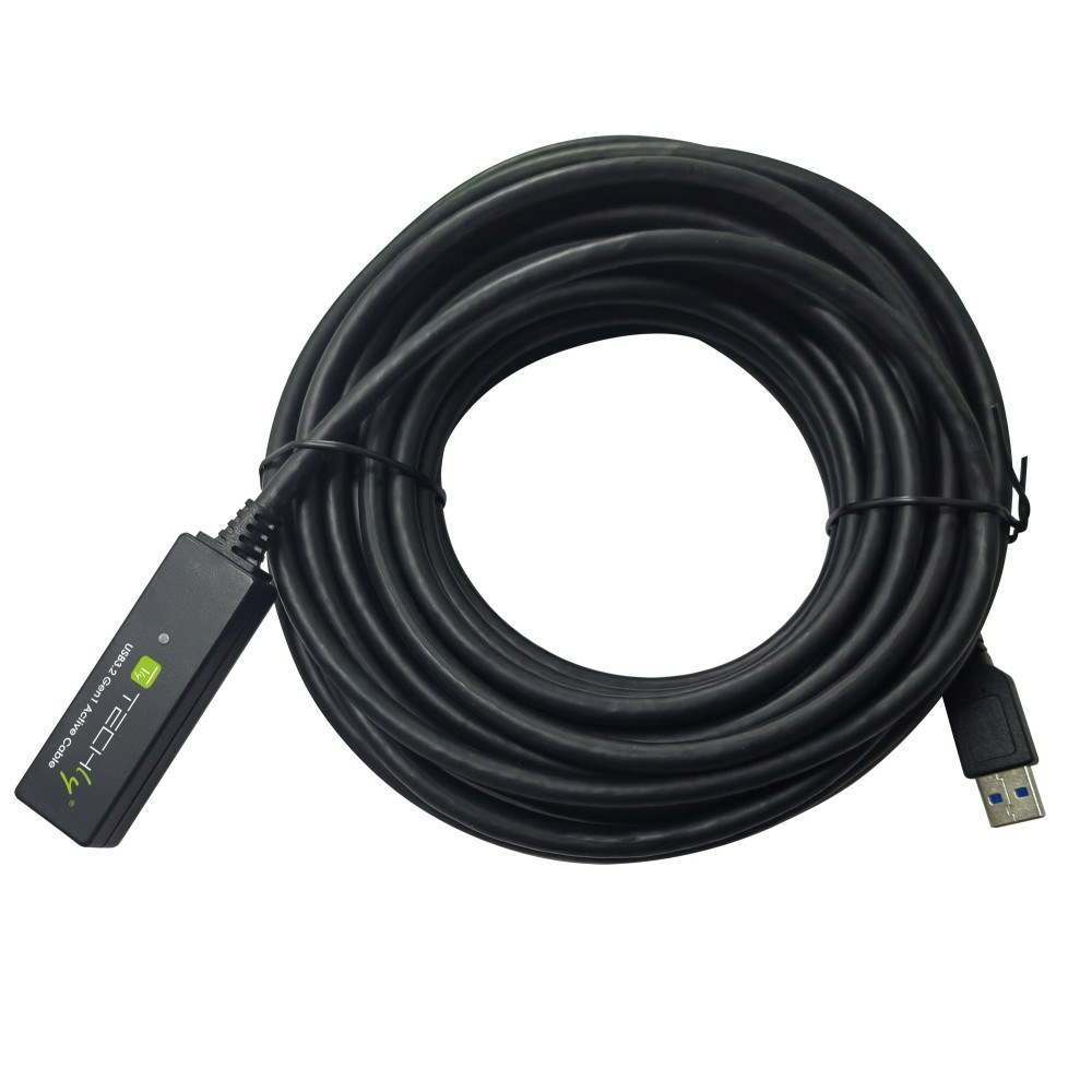 Techly ICUR30100G USB cable USB 3.2 Gen 1 (3.1 Gen 1) 10 m USB A Black-2