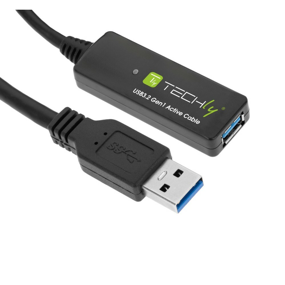 Techly ICUR30100G USB cable USB 3.2 Gen 1 (3.1 Gen 1) 10 m USB A Black-3