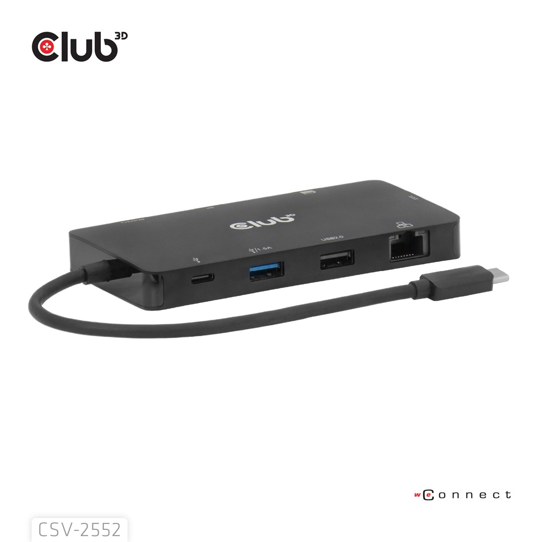 CLUB3D 9-1 Dual HDMI™ USB-C® Hub PD3.0 100W-1