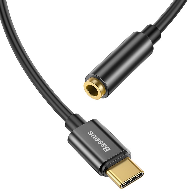 Baseus CATL54-01 cable gender changer Type-C 3.5mm Black-1