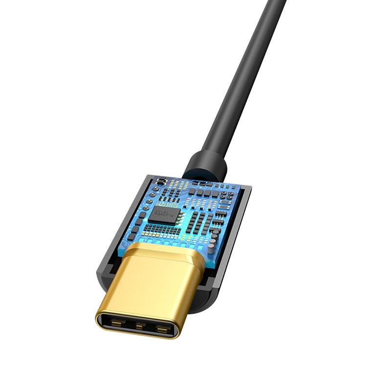 Baseus CATL54-01 cable gender changer Type-C 3.5mm Black-4