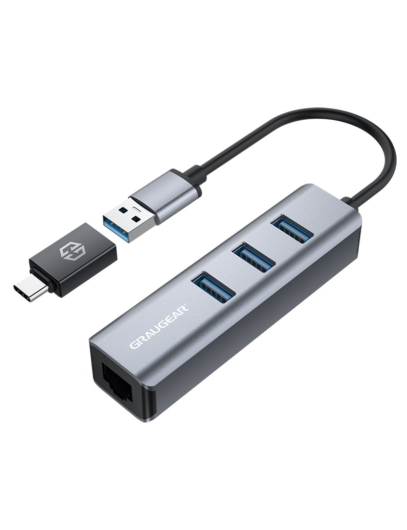 GRAUGEAR G-HUB31L-A USB 3.2 Gen 1 (3.1 Gen 1) Type-A 5000 Mbit/s-0