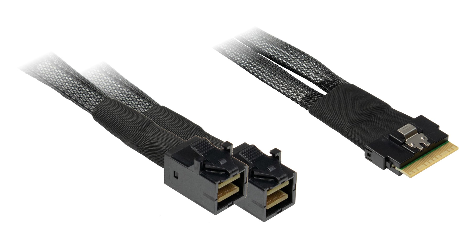 Inter-Tech SFF-8654 8i - 2x SFF-8643 24 Gbit/s Black
