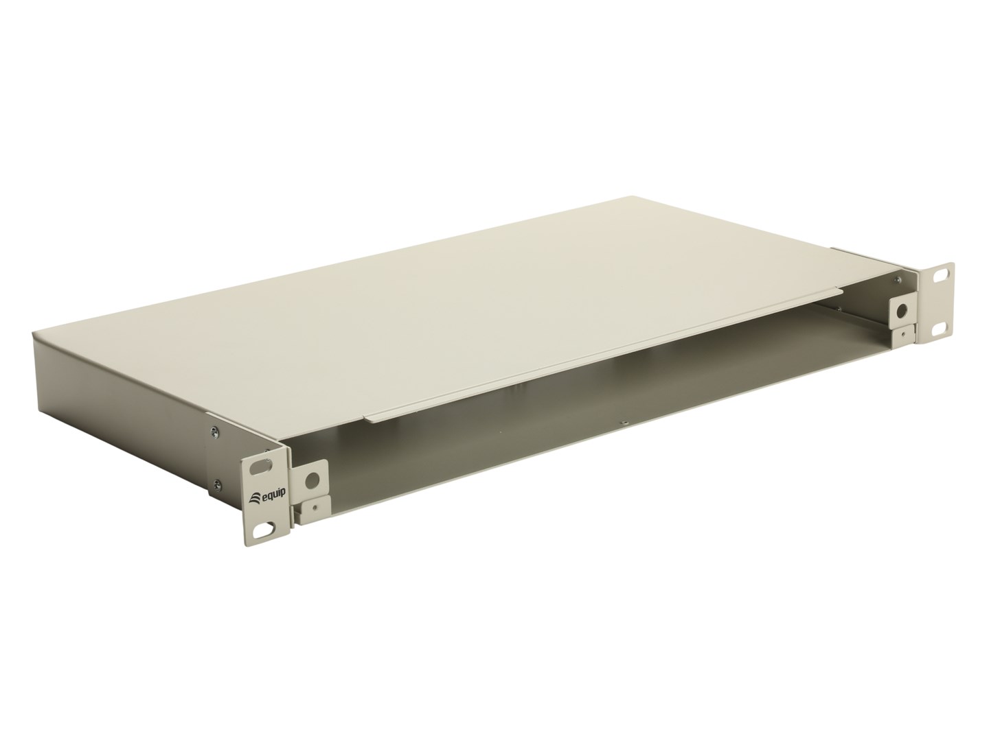 Equip 19" Fiber Optic Space Box, 1U, without front panel, Grey-0
